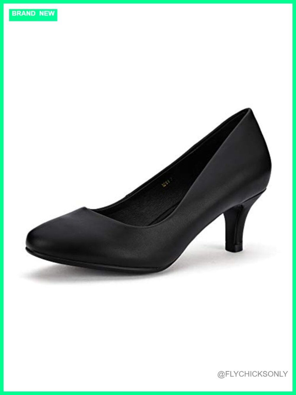 Women's Classic Low Kitten Heel Pumps Round Toe Comfort Work